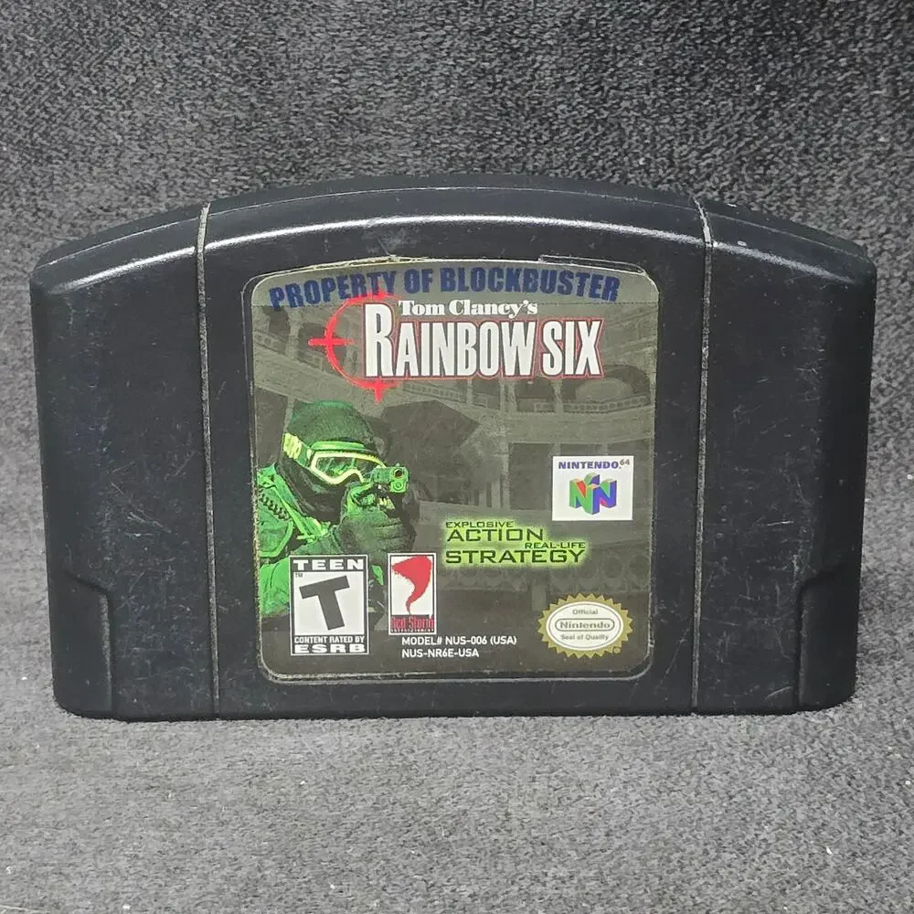 Tom Clancy's Rainbow Six Nintendo Game N64 Gaming Cartridge